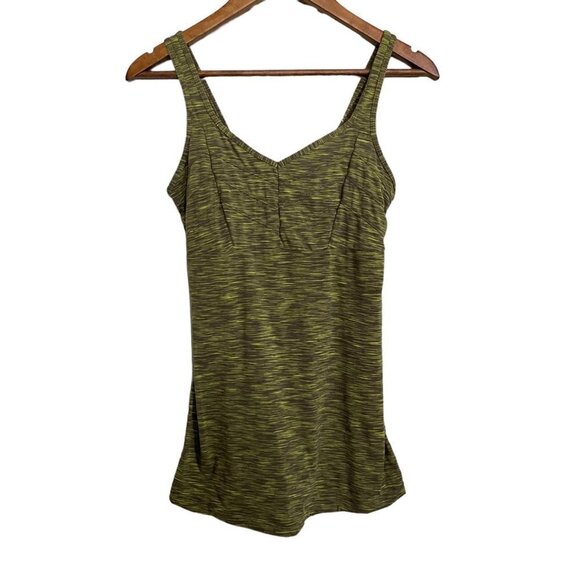 Lucy Womens Green Space Dye Stretch Workout Active Tank Top Size Small - Picture 1 of 7